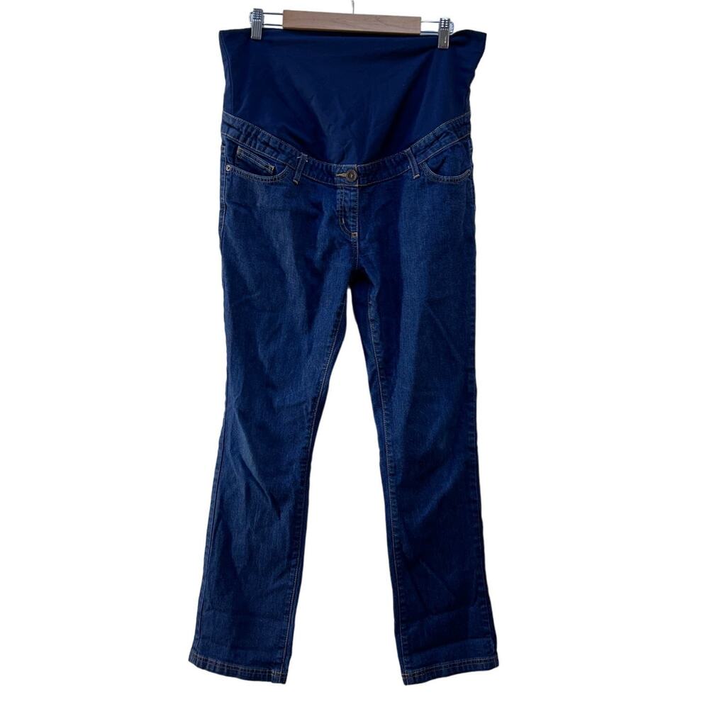 Boden Women's Straight Leg Maternity Jeans in Dark Navy Blue